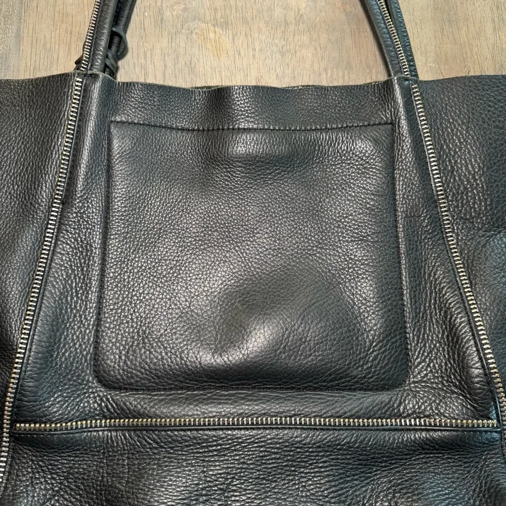 Botkier Soho Black Pebbled Leather Tote Shoulder Handbag - Picture 9 of 11